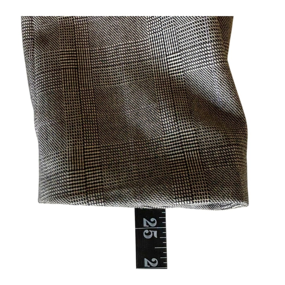 Gray Glen Plaid Blazer M Prince of Wales Notch Lapel Academia Office Gentle Fawn - Picture 16 of 16